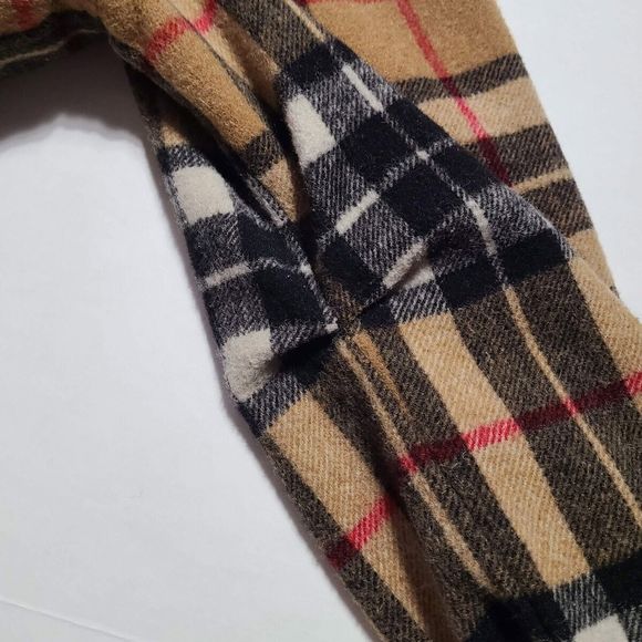 We11done Oversized Half-Zip Front Check British Wool Shirt Jacket Camel One Size - Picture 9 of 16